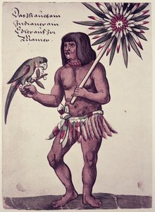 Indio Amazónico, grabado por Theodore de Bry (1528-98) de John White